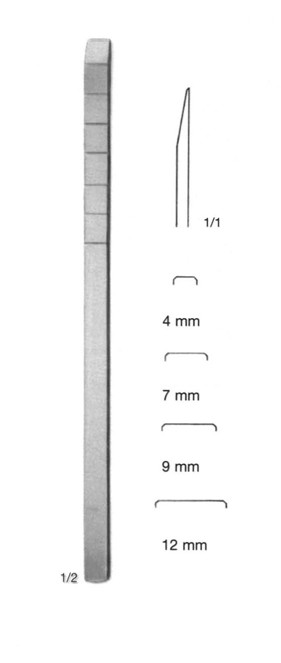 COTTLE OSTEOTOM 4 MM 18 CM